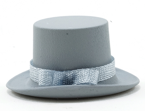 Dollhouse Miniature Top Hat Gray